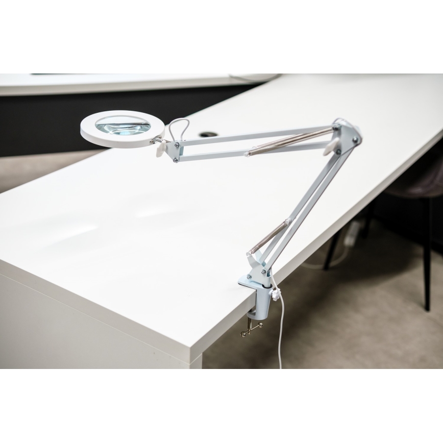 Brilagi - LED prigušiva stona lampa sa lupom LENS LED/12W/5V 3000/4200/6000K bela