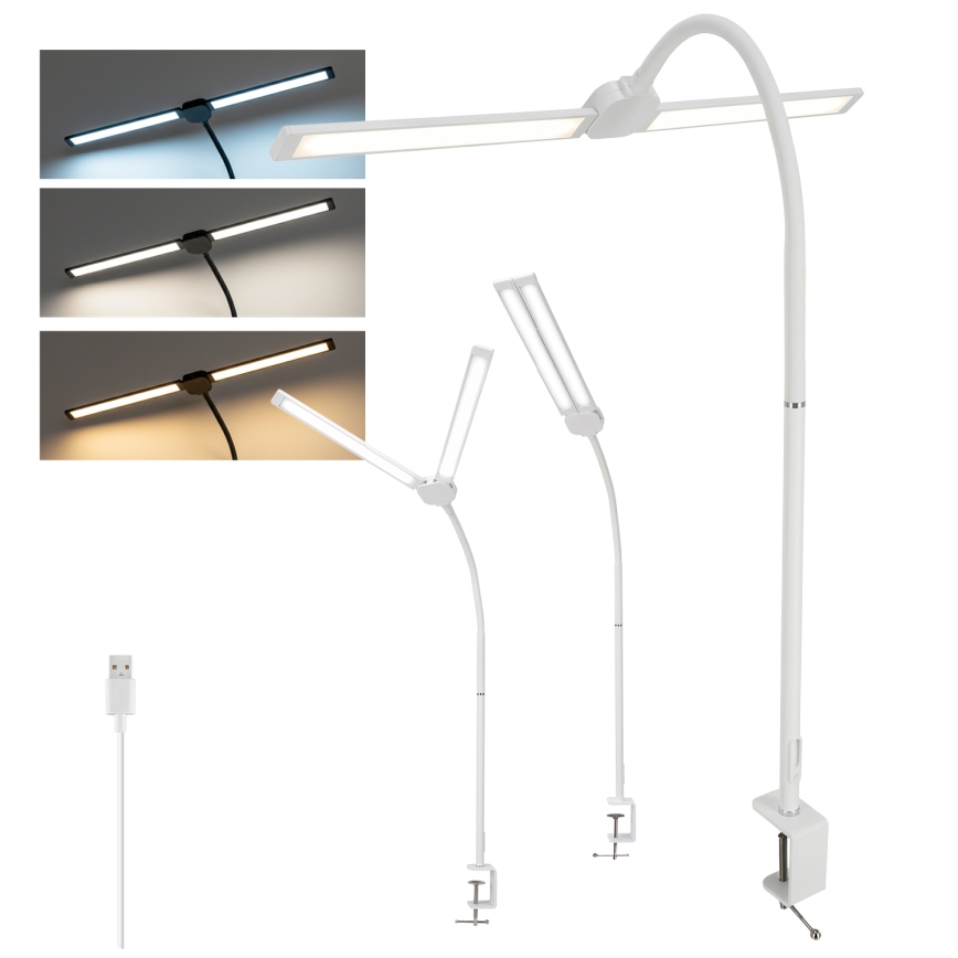 BRILAGI - LED prigušiva stona lampa USB VARIO LED/14W/5V 3000-6000K bela