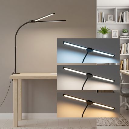 BRILAGI - LED prigušiva stona lampa USB VARIO LED/14W/5V 3000-6000K crna