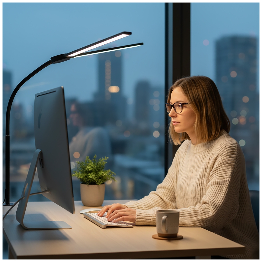 BRILAGI - LED prigušiva stona lampa USB VARIO LED/14W/5V 3000-6000K crna