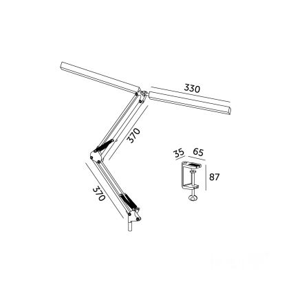 Brilagi - LED prigušiva fleksibilna stona lampa VARIO LED/15W/230V 3000-6000K crna