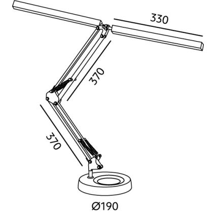 Brilagi - LED prigušiva stona lampa VARIO LED/15W/230V 3000-6000K crna