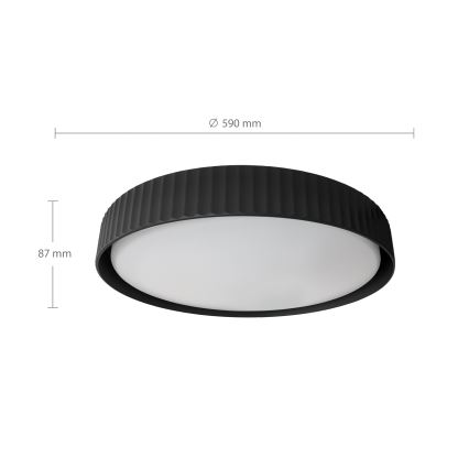 Brilagi - LED prigušiva plafonska svetiljka LUCIA LED/60W/230V 3000-6500K prečnik 59 cm crna + daljinski upravljač