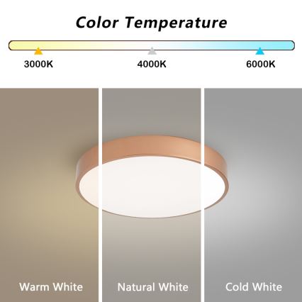 BRILAGI - LED prigušiva plafonsko svetlo POOL LED/48W/230V 3000-6000K prečnik 40 cm bronzana + daljinski upravljač