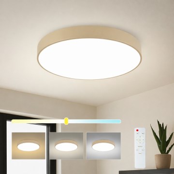 Brilagi - LED prigušiva stropna lampa POOL LED/60W/230V 3000-6000K prečnika 60 cm bež + daljinski upravljač