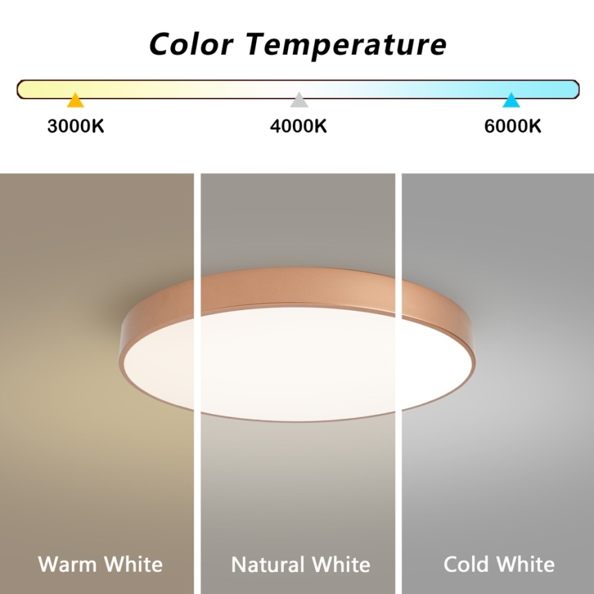BRILAGI - LED prigušiva plafonska svetiljka POOL LED/60W/230V 3000-6000K pr. 60 cm bakarna + daljinski upravljač