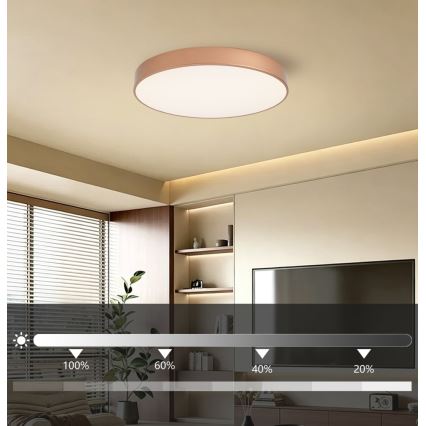BRILAGI - LED prigušiva plafonska svetiljka POOL LED/60W/230V 3000-6000K pr. 60 cm bakarna + daljinski upravljač