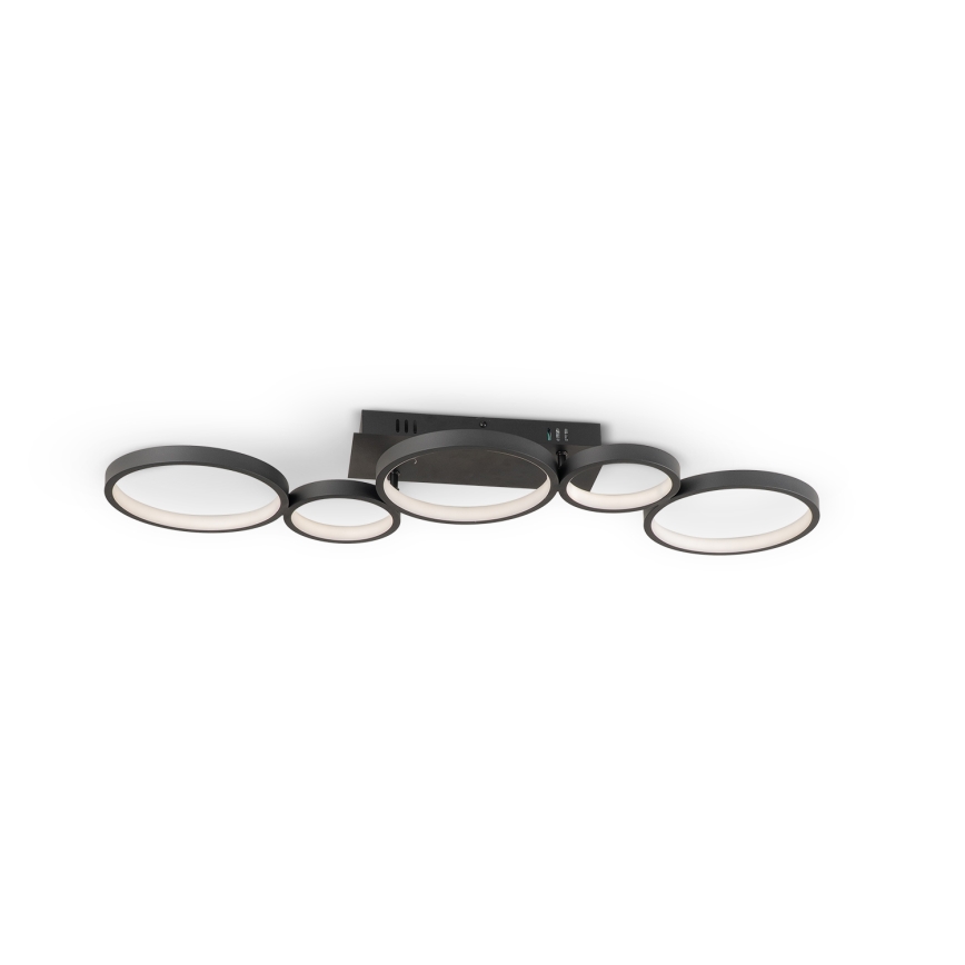 Brilagi - LED plafonsko svetlo RINGO, prigušiva LED/34W/230V 3000-6000K 28x84 cm crna + daljinski upravljač