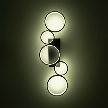 Brilagi - LED plafonsko svetlo RINGO, prigušiva LED/34W/230V 3000-6000K 28x84 cm crna + daljinski upravljač