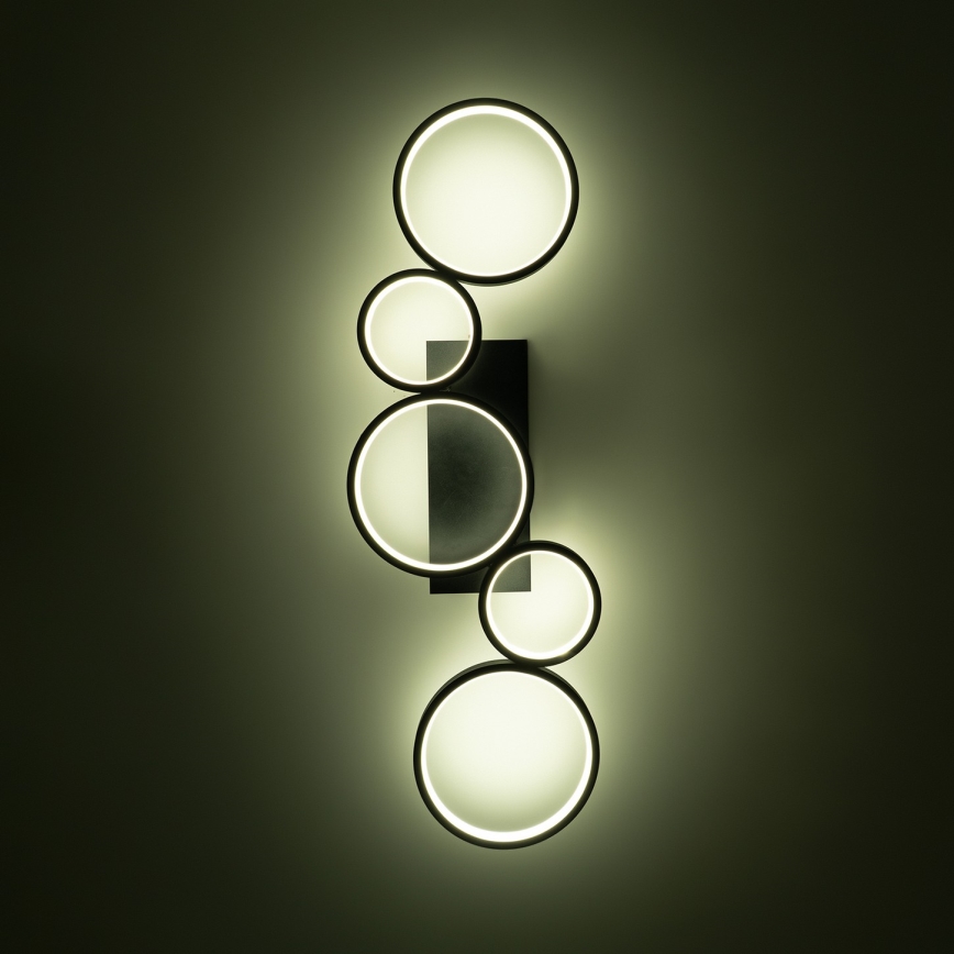 Brilagi - LED plafonsko svetlo RINGO, prigušiva LED/34W/230V 3000-6000K 28x84 cm crna + daljinski upravljač