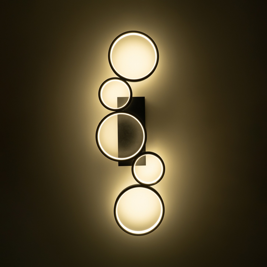 Brilagi - LED plafonsko svetlo RINGO, prigušiva LED/34W/230V 3000-6000K 28x84 cm crna + daljinski upravljač