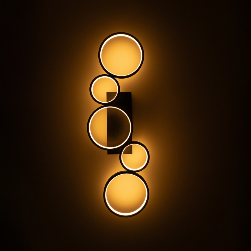 Brilagi - LED plafonsko svetlo RINGO, prigušiva LED/34W/230V 3000-6000K 28x84 cm crna + daljinski upravljač