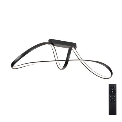 Brilagi - LED prigušiva nadgradna plafonska lampa TWISTER LED/60W/230V 3000-6000K crna + daljinski upravljač