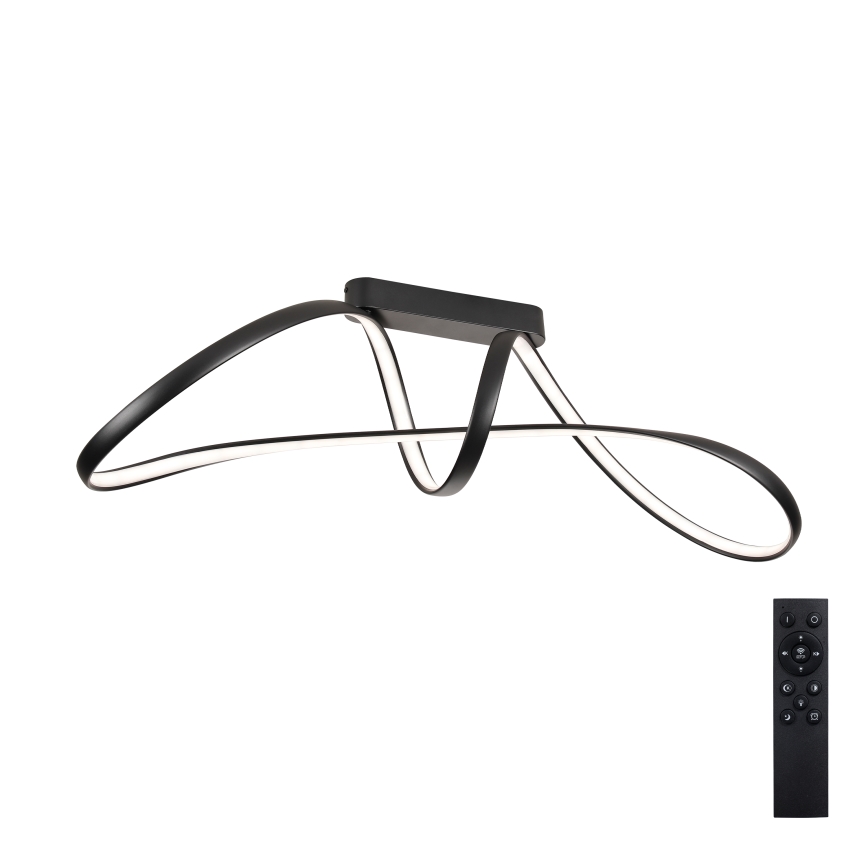 Brilagi - LED prigušiva nadgradna plafonska lampa TWISTER LED/60W/230V 3000-6000K crna + daljinski upravljač