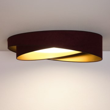 BRILAGI - LED prigušiva stropna lampa VELVET TWIST LED/36W/230V 3000-6000K prečnik 65 cm Wi-Fi Tuya Beacon bordo/zlatna + daljinski upravljač