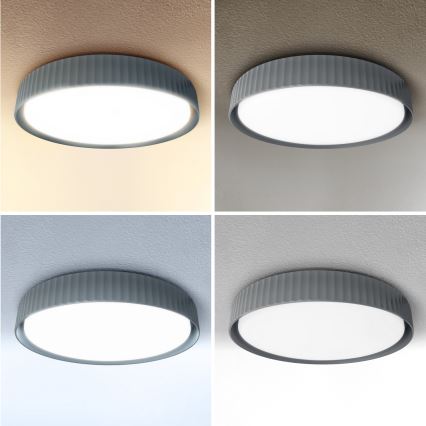 Brilagi - LED prigušiva plafonska svetiljka LUCIA LED/60W/230V 3000–6500K, prečnik 59 cm, siva + daljinski upravljač