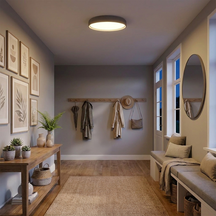 Brilagi - LED prigušiva plafonska svetiljka LUCIA LED/60W/230V 3000–6500K, prečnik 59 cm, siva + daljinski upravljač