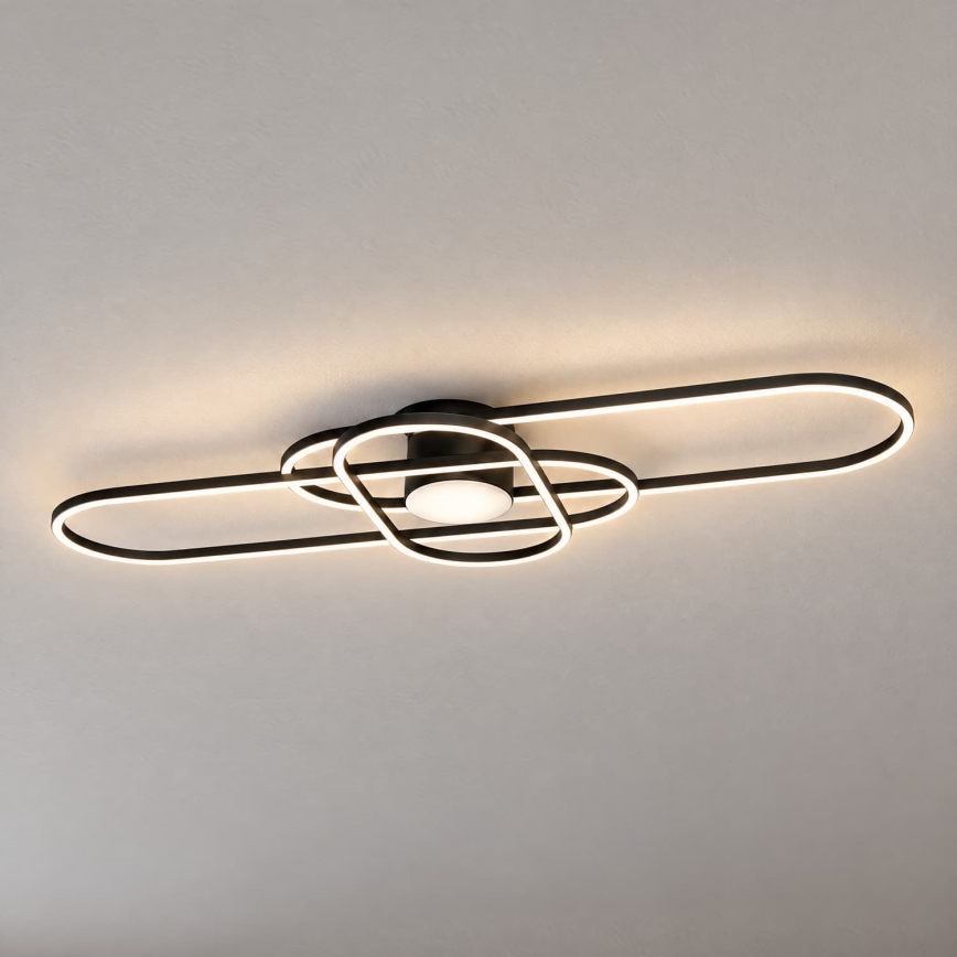 BRILAGI - prigušiva LED plafonska svetiljka APOLLO LED/58W/230V 3000-6500K 43,2x101,2 cm crna + daljinski upravljač