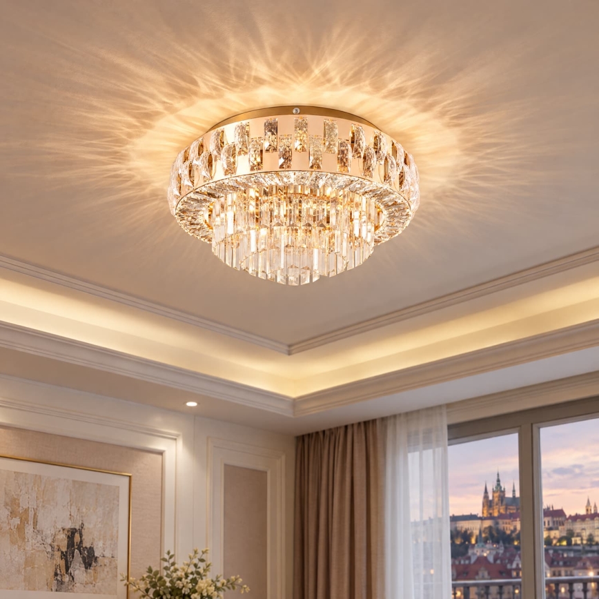 BRILAGI - LED prigušiva stropna svetiljka AURELIA LED/45W/230V 3000-6000K prečnik 50 cm zlatna + daljinski upravljač