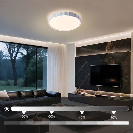 Brilagi - prigušiva LED stropna svetiljka CORVO LED/54W/230V 3000-6000K bela preč. 40 cm + daljinski upravljač