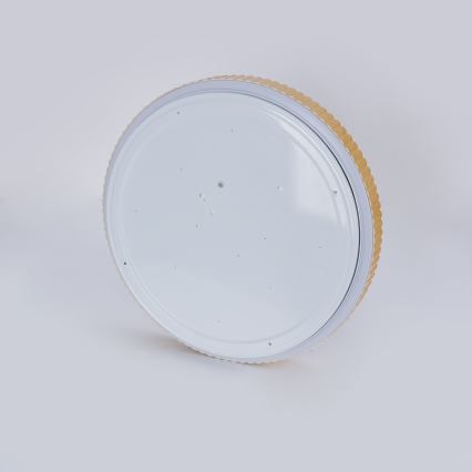 Brilagi - LED prigušiva plafonska svetiljka CORVO LED/72W/230V 3000-6000K dekor drveta prečnika 50 cm + daljinski upravljač