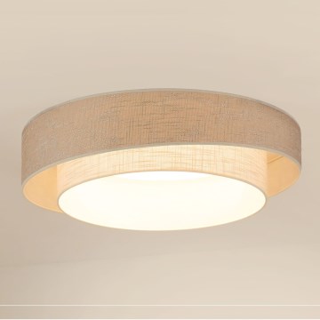Brilagi - LED prigušiva stropna svetiljka DOVER SHINE LED/24W/230V prečnika 60 cm 3000/4000/6500K siva/krem + daljinski upravljač