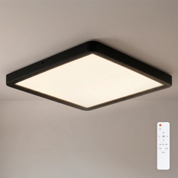 Brilagi - LED prigušiva stropna svetiljka ESTELA SQUARE LED/36W/230V 3000-6500K 31x31 cm crna + daljinski upravljač