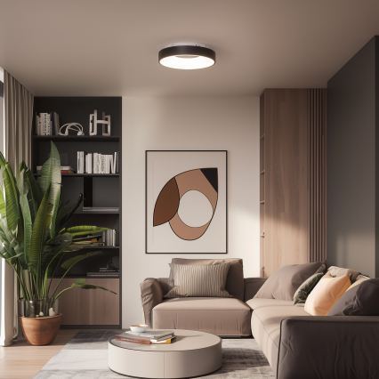 Brilagi - LED prigušiva plafonsko svetlo FALCON II LED/67W/230V 3000-6500K prečnik 40 cm crna + daljinski upravljač