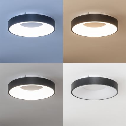 Brilagi - LED prigušiva plafonsko svetlo FALCON II LED/67W/230V 3000-6500K prečnik 40 cm crna + daljinski upravljač