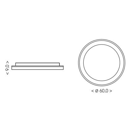 BRILAGI - LED prigušiva plafonsko svetlo FALCON II LED/99W/230V 3000-6500K prečnik 60 cm bela/bež + daljinski upravljač