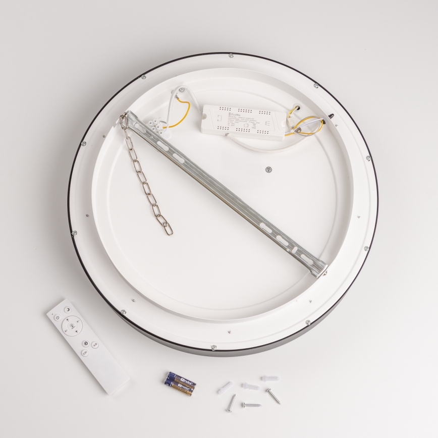 Brilagi - LED prigušiva stropna svetiljka FALCON LED/80W/230V 3000-6500K prečnik 60 cm crna + daljinski upravljač