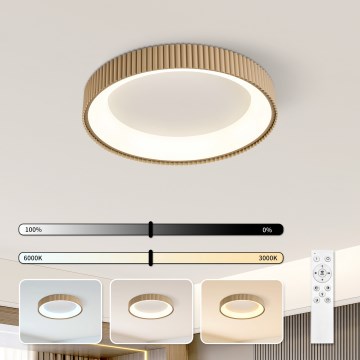 Brilagi - LED prigušiva stropna svetiljka FALCON MODERN LED/30W/230V 3000-6500K prečnik 40 cm bež + daljinski upravljač