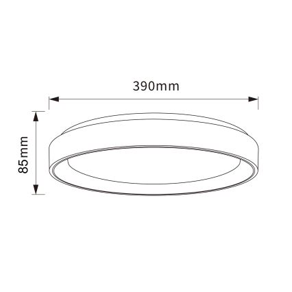 BRILAGI - FLOCO prigušiva LED plafonska svetiljka/48W/230V 3000-6500K prečnika 40 cm dekor drveta/crna + daljinski upravljač