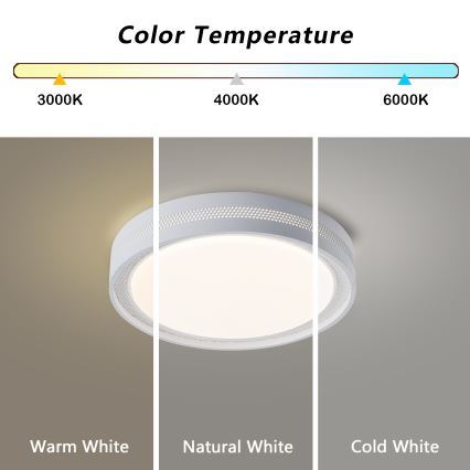 Brilagi - LED prigušiva plafonska svetiljka KREON LED/54W/230V 3000-6000K crna, prečnik 38 cm + daljinski upravljač