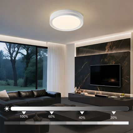 Brilagi - LED prigušiva plafonska svetiljka KREON LED/54W/230V 3000-6000K crna, prečnik 38 cm + daljinski upravljač