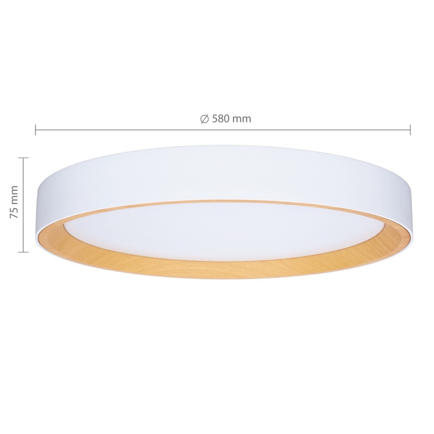 Brilagi - prigušiva LED plafonska svetiljka LARIOS LED/72W/230V 3000-6500K bela, prečnik 59 cm + daljinski upravljač