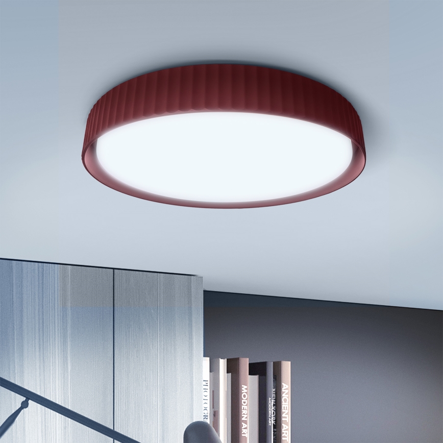 Brilagi - LED prigušiva plafonska svetiljka LUCIA LED/60W/230V 3000-6500K prečnik 59 cm crvena + daljinski upravljač