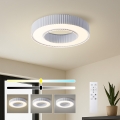 Brilagi - LED prigušiva stropna svetiljka LUMIX LED/48W/230V 3000-6000K bela pr. 50 cm + daljinski upravljač