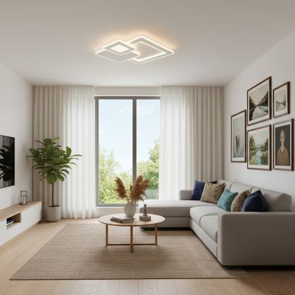 BRILAGI - LED prigušiva plafonska svetiljka MODERN LED/93W/230V 3000-6000K 48,5x48,5 cm + daljinski upravljač