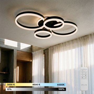 Brilagi - LED prigušiva stropna svetiljka ORBITS LED/49W/230V 3000-6000K 50x65 cm + daljinsko upravljanje