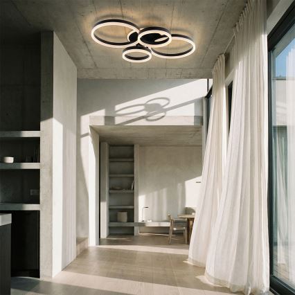 Brilagi - LED prigušiva stropna svetiljka ORBITS LED/49W/230V 3000-6000K 50x65 cm + daljinsko upravljanje