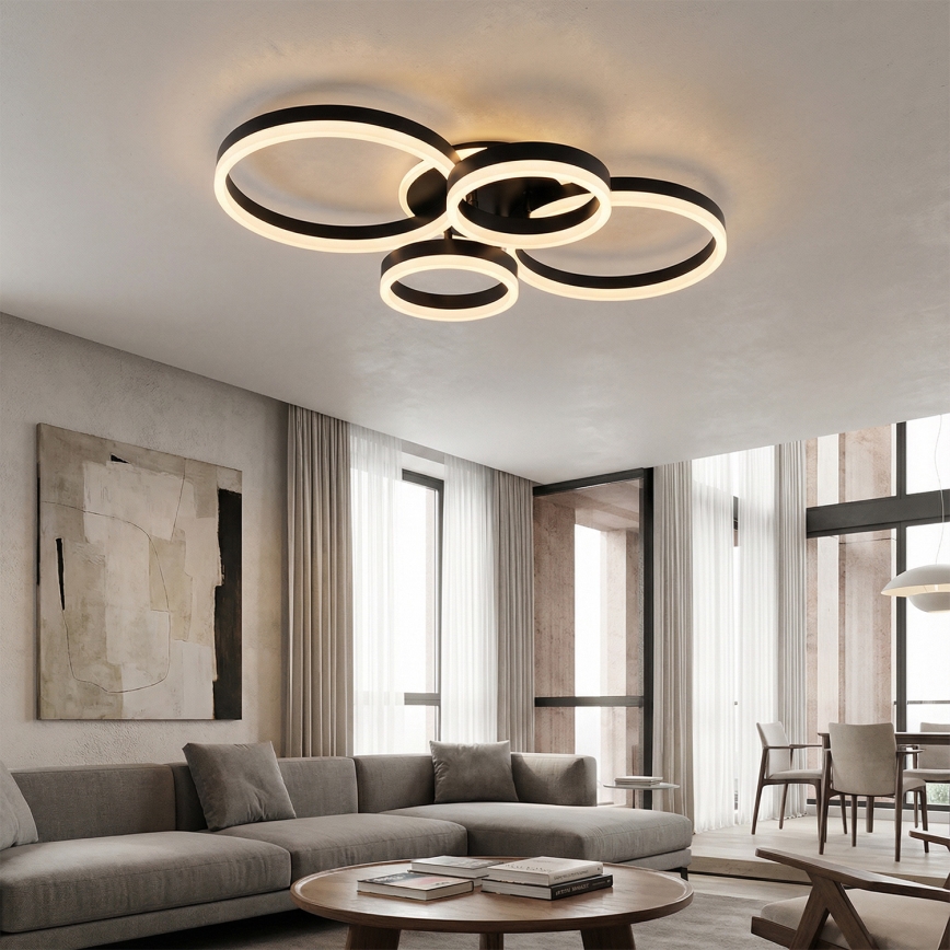 Brilagi - LED prigušiva stropna svetiljka ORBITS LED/49W/230V 3000-6000K 50x65 cm + daljinsko upravljanje