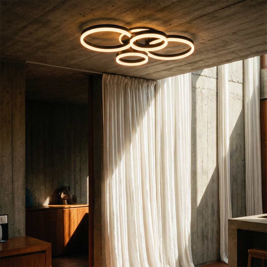 Brilagi - LED prigušiva stropna svetiljka ORBITS LED/49W/230V 3000-6000K 50x65 cm + daljinsko upravljanje