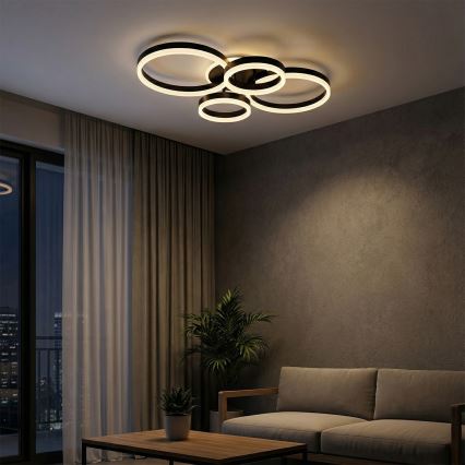 Brilagi - prigušiva stropna LED svetiljka ORBITS LED/52W/230V 3000-6000K 68x89 cm+ daljinski upravljač