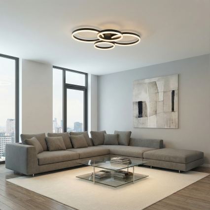 Brilagi - prigušiva stropna LED svetiljka ORBITS LED/52W/230V 3000-6000K 68x89 cm+ daljinski upravljač