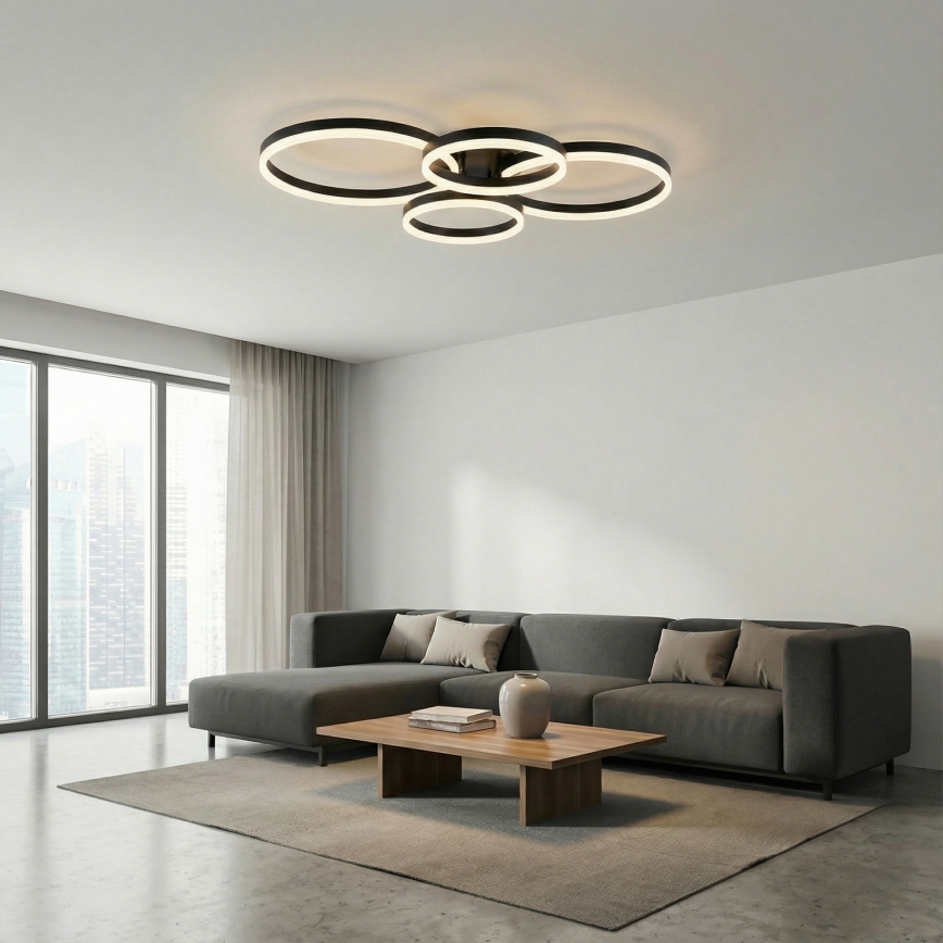 Brilagi - prigušiva stropna LED svetiljka ORBITS LED/52W/230V 3000-6000K 68x89 cm+ daljinski upravljač