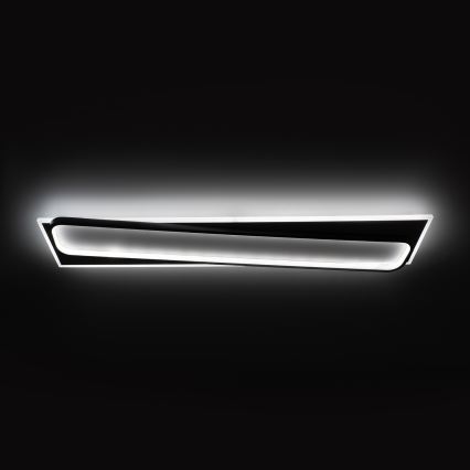 BRILAGI - LED prigušiva plafonska svetiljka OUTLINE LED/90W/230V 3000-6000K 18x100 cm bela/crna + daljinski upravljač