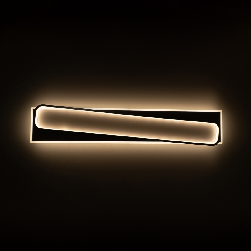 BRILAGI - LED prigušiva plafonska svetiljka OUTLINE LED/90W/230V 3000-6000K 18x100 cm bela/crna + daljinski upravljač
