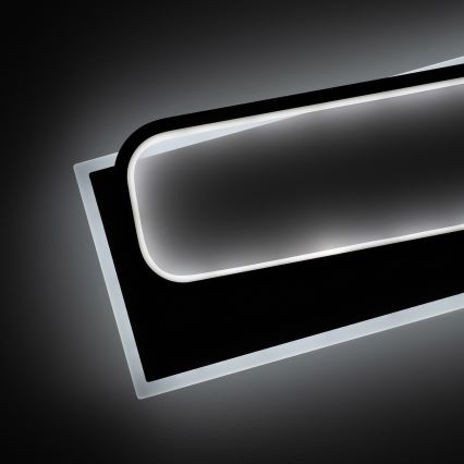BRILAGI - LED prigušiva plafonska svetiljka OUTLINE LED/90W/230V 3000-6000K 18x100 cm bela/crna + daljinski upravljač