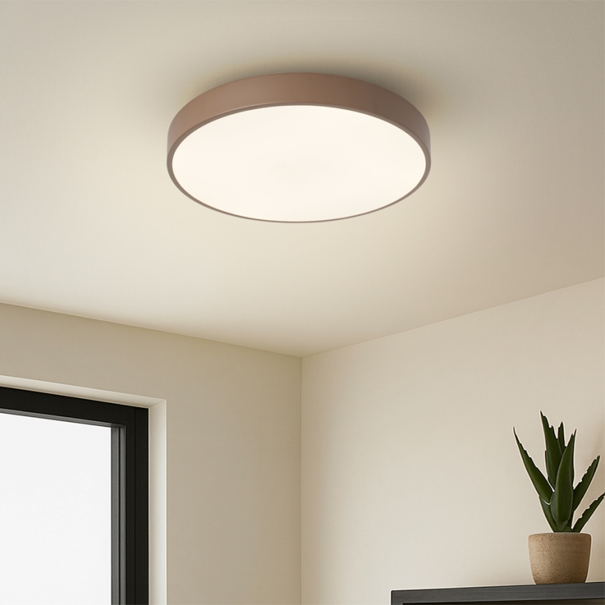 Brilagi - LED prigušiva plafonska svetiljka POOL LED/36W/230V 3000-6000K prečnik 30 cm braon + daljinski upravljač